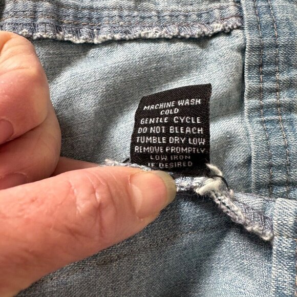 Jeans Vest y2K New Look Ladies Faded Blue Denim Size 1X‎ Stretch Y2K Biker - Picture 5 of 13